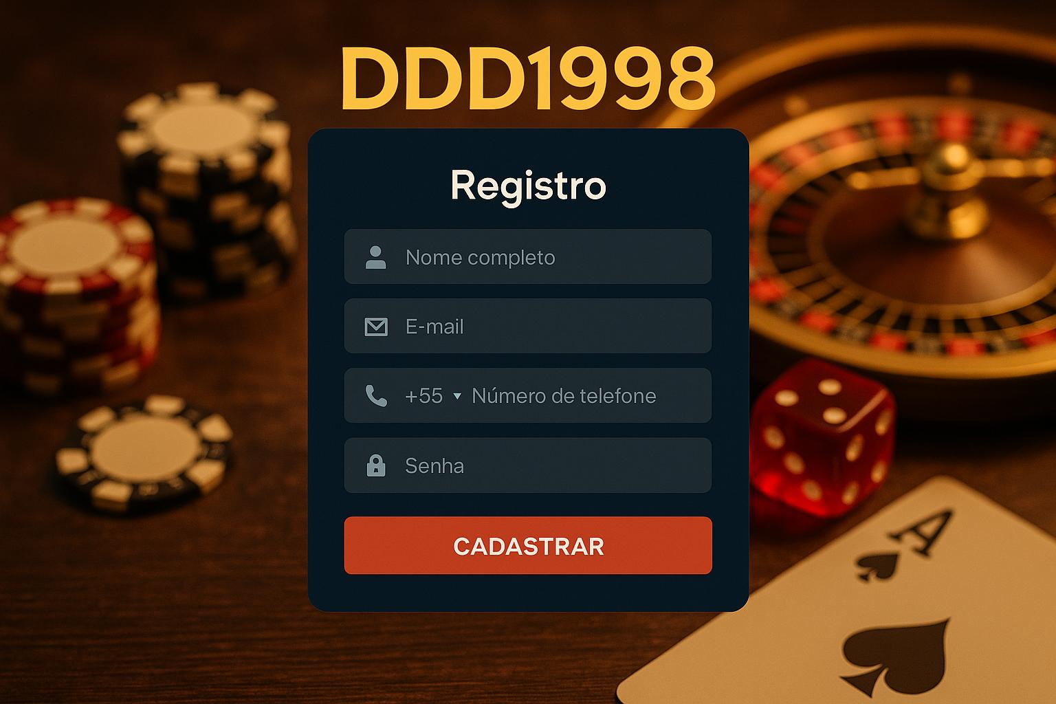 Não Perca tempo, o rRgistro na site DDD1998